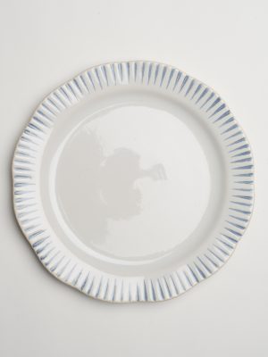 Indigo Stripe Dinner Plate