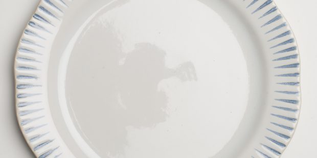 Indigo Stripe Dinner Plate