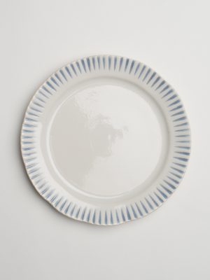 Indigo Stripe Salad Plate