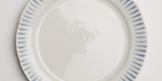 Indigo Stripe Salad Plate