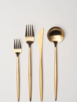 Brushed Gold Flatware