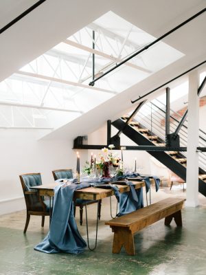 black-blue-wedding-table-design