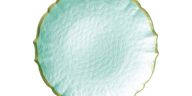 Baroque Salad Plate in Aqua