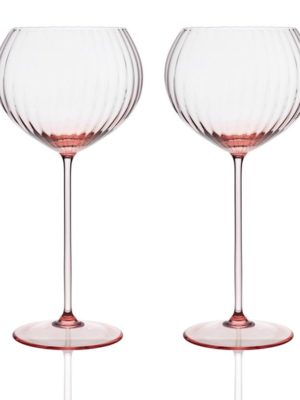 Rose Red Wine Glass