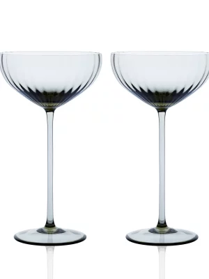 British Green Champagne Coupe